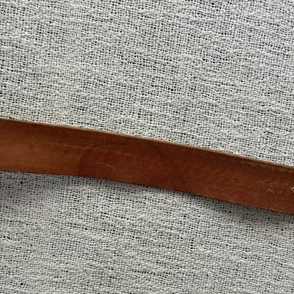 Vintage Sterling Silver Mexico Ranger Belt Women Copper Overlay Leather 32-36 main image 9